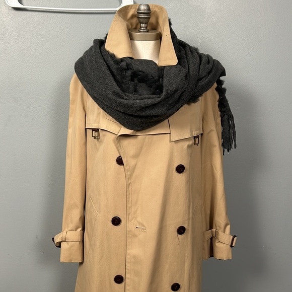 Cashmere Wool Blend Large Fringe Scarf Wrap - Picture 2 of 16